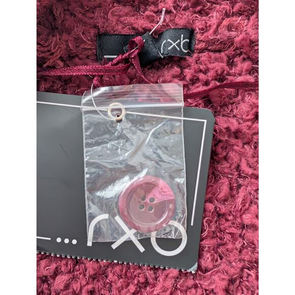 RXB Boucle Teddy Knit Cardigan Zinfandel Red - Picture 4 of 8